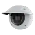AXIS Q3536-LVE Dome Camera with weathershield, viewed from its left angle