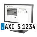 A collage of a licence plate and a screenshot of a computer monitor the licence plate verifier