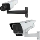 Two cameras with white background, angle left