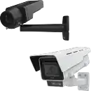 Box cameras angle left with white background