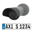 AXIS Q1700-LE looking left with license plate 