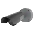 Dark gray AXIS Q1800-LE License Plate Camera viewed from its left angle