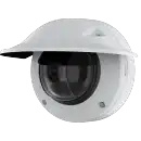 AXIS Q3538-LVE with weathershield angled from its left