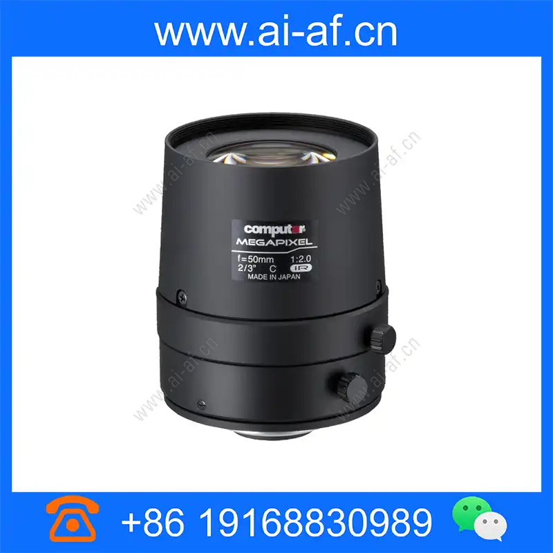 康标达 Computar M5020FIC-MPIR 500万像素 2/3英寸 50mm F2.0 手动光圈 IR C接口镜头 m5020fic-mpir_img_00.webp