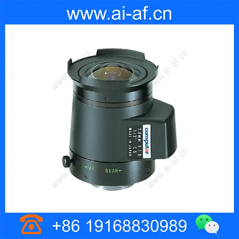 康标达 Computar TG2010FCS-L 1/3英寸 2mm F1.0 非球面 DC自动光圈 带4针迷你连接器长电缆(CS接口) tg2010fcs-l_img_00.webp