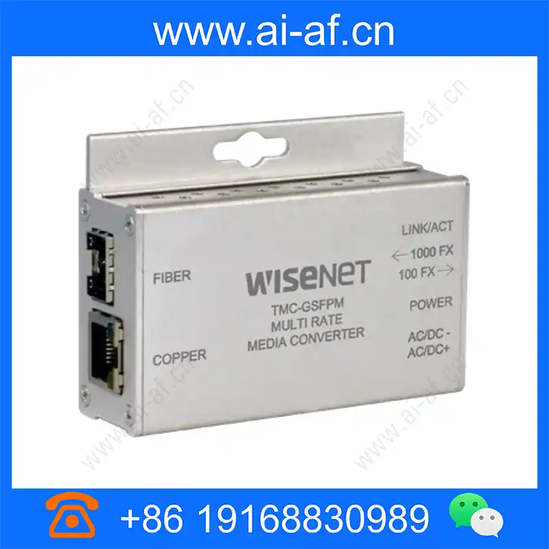 Samsung Hanwha TMC-GSFPPOEM Mini-Size 1Gbps Ethernet Media Converter tmc-gsfppoem_img_00.webp