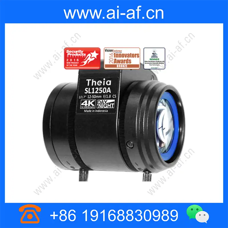 Theia TL1250A-940V R6 12-50mm 4k 12 MP Day/Night 1/1.7 inch DC auto iris motorized zoom & focus IR block/visible pass PI motor stops CS mount telephoto lens tl1250a-940v-r6_img_00.webp