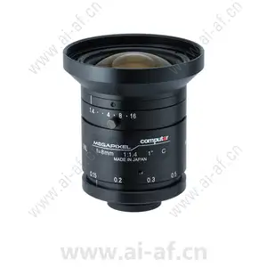 康标达 Computar V0814-MP 200万像素 1英寸 8mm F1.4 2MP(C接口)镜头