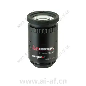 康标达 Computar V1624-MPZ-R 2000万像素 1英寸 16mm F2.4 加固机器视觉镜头 (C接口)