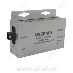 三星韩华 Samsung Hanwha TMC-FSCS1ACM-A 迷你 100Mbps 光纤媒体转换器