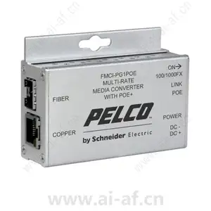 派尔高 Pelco FMCI-PF1POE 单通道 100 Mbps 媒体转换器以太网供电