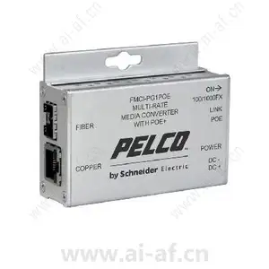 派尔高 Pelco FMCI-PG1POE 单通道 1000 Mbps 媒体转换器以太网供电