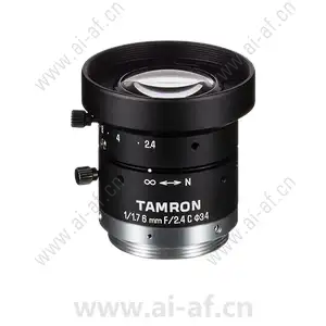 腾龙 TAMRON M117FM06 1/1.7英寸 6mm F/2.4-16 手动光圈 工业镜头 机器视觉镜头 C接口