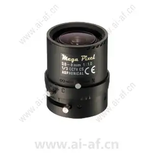 腾龙 TAMRON M13VM308 1/3英寸 3.0-8mm F/1.0-Close 手动光圈 监控镜头 CS接口