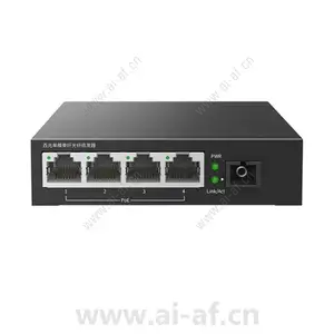 TP-LINK TL-FC114PB 光纤收发器百兆单模单纤1SC 4FE PoE 20KM